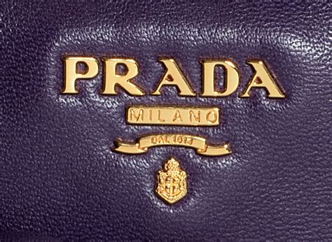 prada milano metal authentic logo hardware